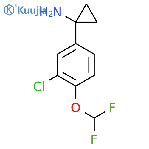 1-3-chloro-4-(difluoromethoxy)phenylcyclopropan-1-amine structure