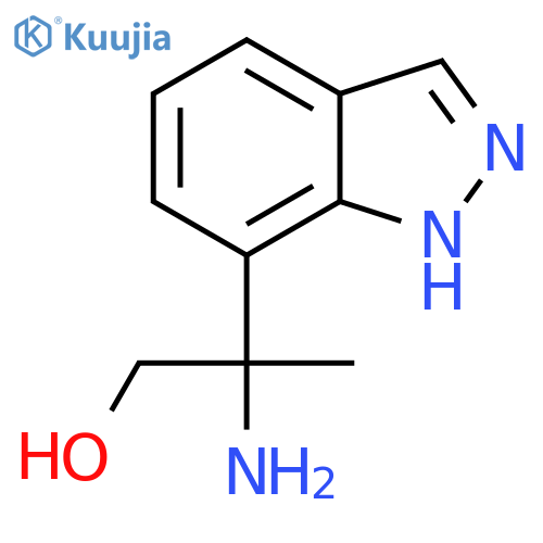 2-amino-2-(1H-indazol-7-yl)propan-1-ol structure