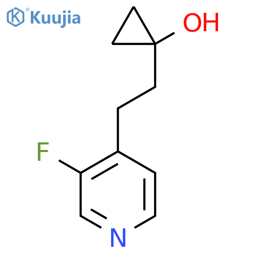1-2-(3-fluoropyridin-4-yl)ethylcyclopropan-1-ol structure