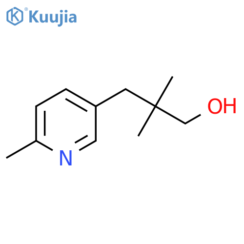 2,2-dimethyl-3-(6-methylpyridin-3-yl)propan-1-ol structure