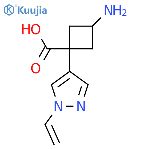 3-amino-1-(1-ethenyl-1H-pyrazol-4-yl)cyclobutane-1-carboxylic acid structure