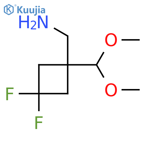 1-(dimethoxymethyl)-3,3-difluorocyclobutylmethanamine structure