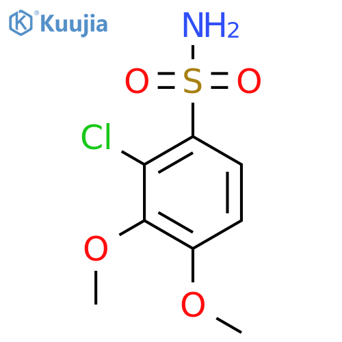 2-chloro-3,4-dimethoxybenzene-1-sulfonamide structure