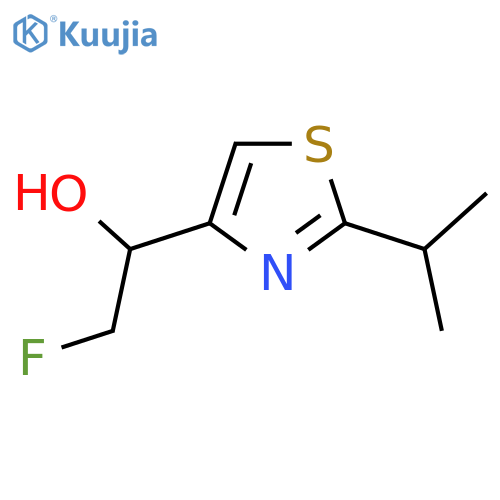 2-fluoro-1-2-(propan-2-yl)-1,3-thiazol-4-ylethan-1-ol structure