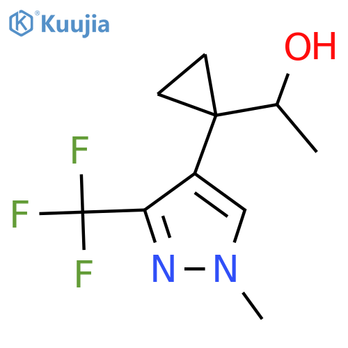 1-{1-1-methyl-3-(trifluoromethyl)-1H-pyrazol-4-ylcyclopropyl}ethan-1-ol structure