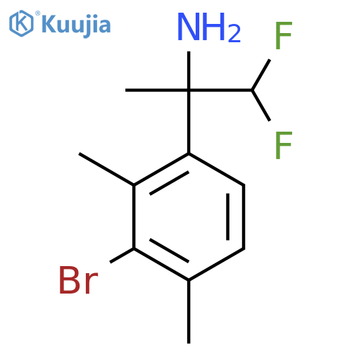 2-(3-bromo-2,4-dimethylphenyl)-1,1-difluoropropan-2-amine structure