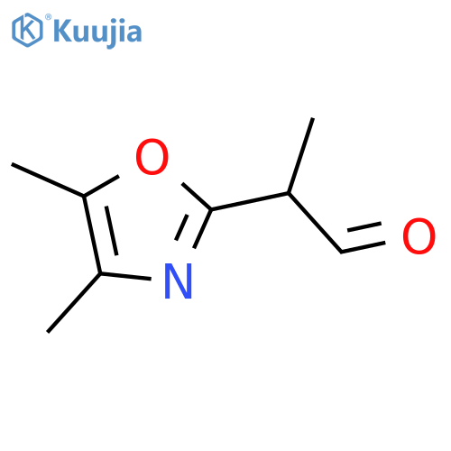2-(dimethyl-1,3-oxazol-2-yl)propanal structure