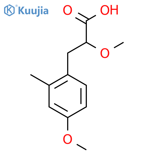 2-methoxy-3-(4-methoxy-2-methylphenyl)propanoic acid structure