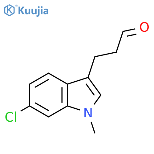 3-(6-chloro-1-methyl-1H-indol-3-yl)propanal structure