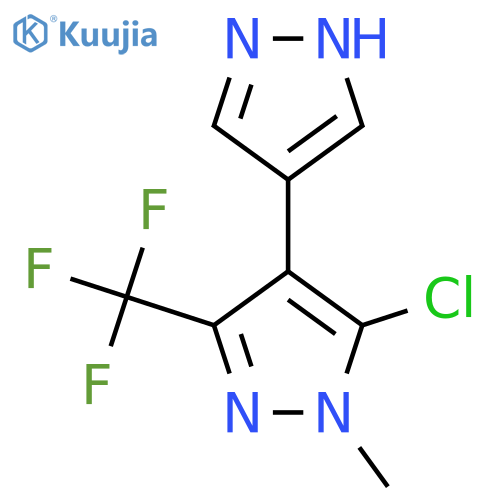 5-chloro-1-methyl-4-(1H-pyrazol-4-yl)-3-(trifluoromethyl)-1H-pyrazole structure