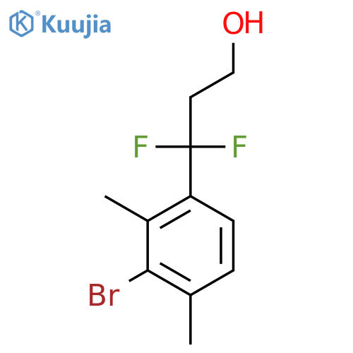 3-(3-bromo-2,4-dimethylphenyl)-3,3-difluoropropan-1-ol structure