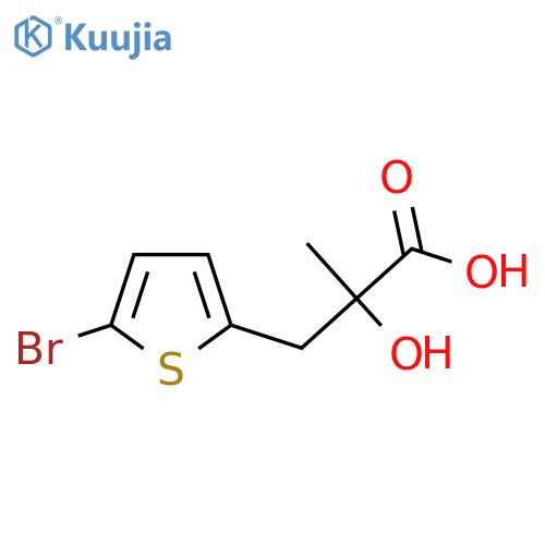 3-(5-Bromothiophen-2-yl)-2-hydroxy-2-methylpropanoic acid structure