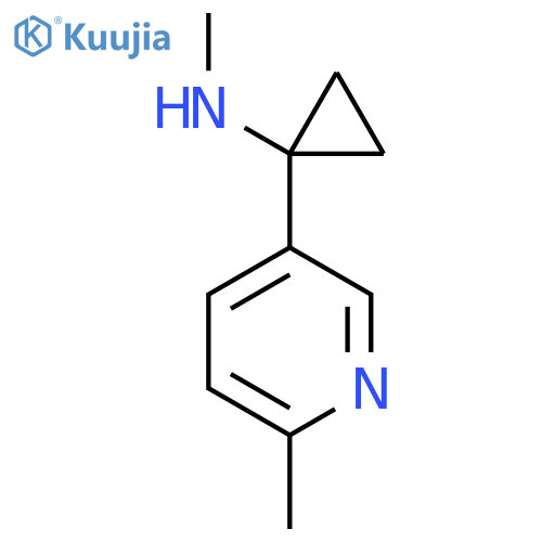 N-methyl-1-(6-methylpyridin-3-yl)cyclopropan-1-amine structure