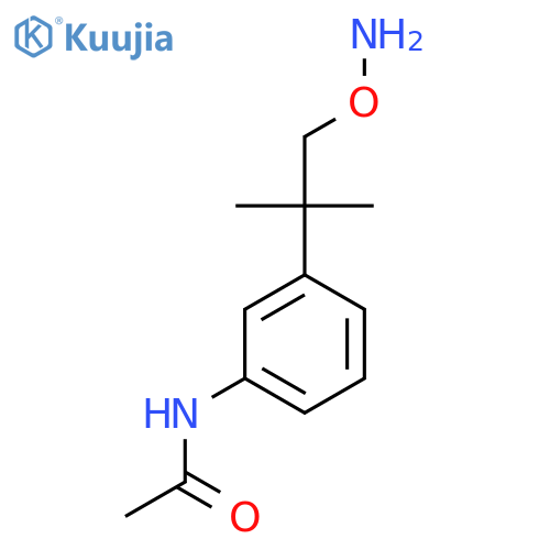 N-{3-1-(aminooxy)-2-methylpropan-2-ylphenyl}acetamide structure