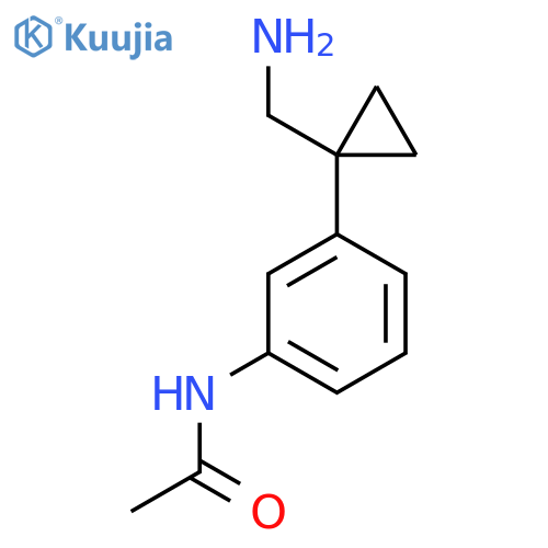 N-{3-1-(aminomethyl)cyclopropylphenyl}acetamide structure