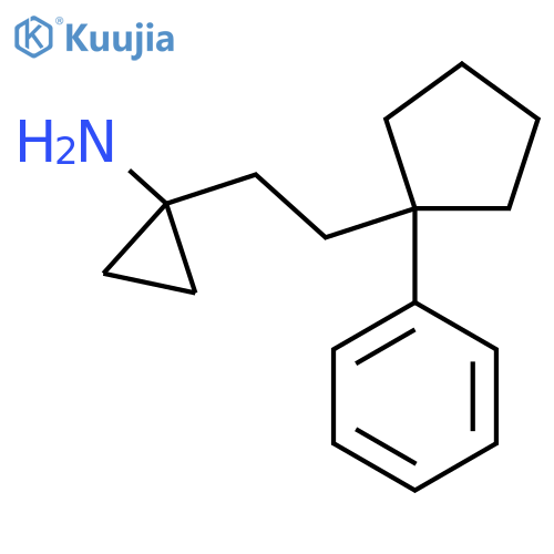 1-2-(1-phenylcyclopentyl)ethylcyclopropan-1-amine structure