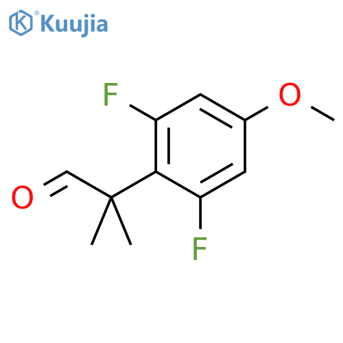 2-(2,6-difluoro-4-methoxyphenyl)-2-methylpropanal structure
