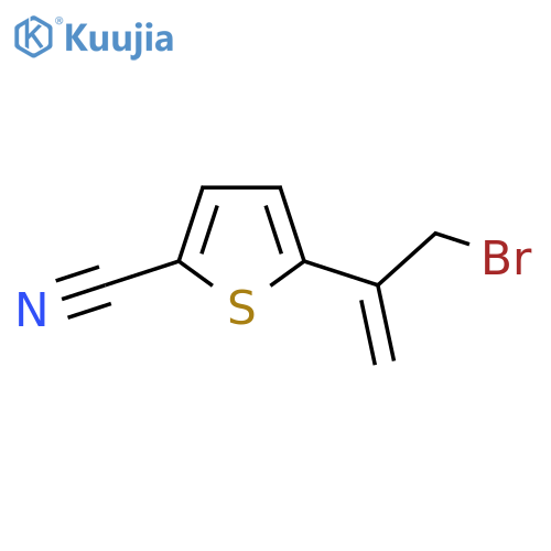 5-(3-bromoprop-1-en-2-yl)thiophene-2-carbonitrile structure