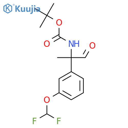 tert-butyl N-{2-3-(difluoromethoxy)phenyl-1-oxopropan-2-yl}carbamate structure