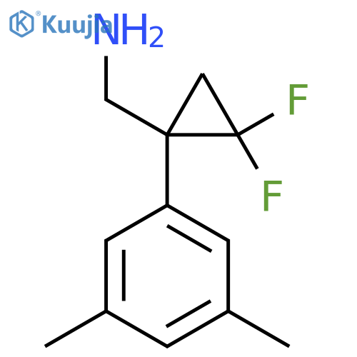 1-(3,5-dimethylphenyl)-2,2-difluorocyclopropylmethanamine structure