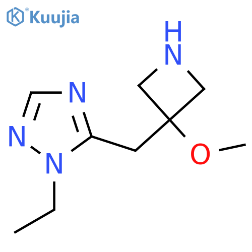 1-ethyl-5-(3-methoxyazetidin-3-yl)methyl-1H-1,2,4-triazole structure