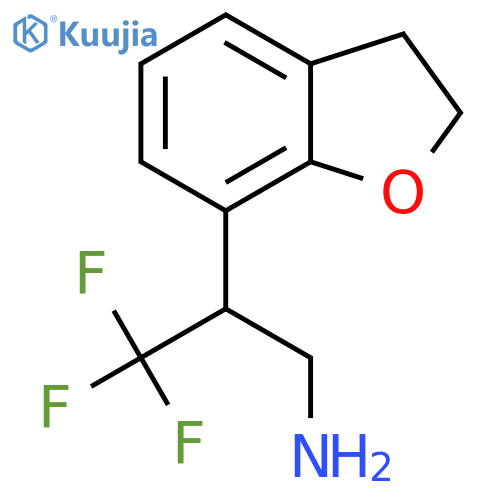 2-(2,3-dihydro-1-benzofuran-7-yl)-3,3,3-trifluoropropan-1-amine structure