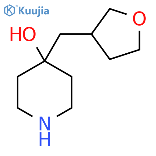 4-(oxolan-3-yl)methylpiperidin-4-ol structure