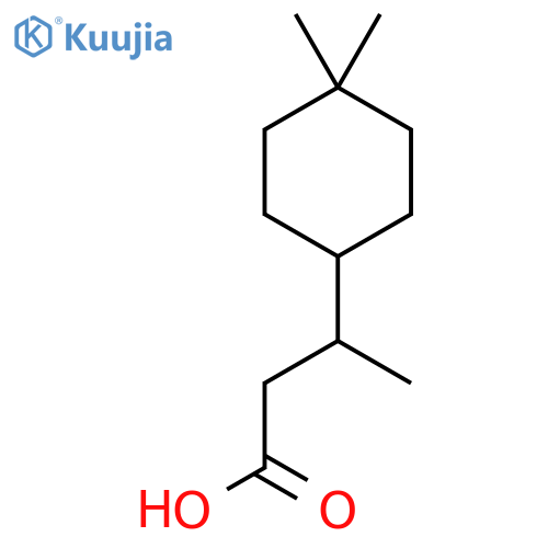 3-(4,4-dimethylcyclohexyl)butanoic acid structure