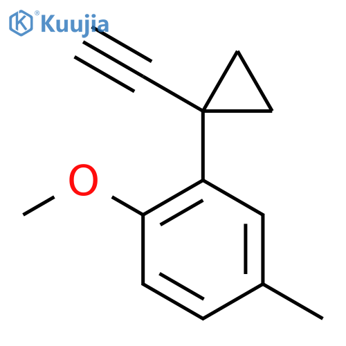 2-(1-ethynylcyclopropyl)-1-methoxy-4-methylbenzene structure
