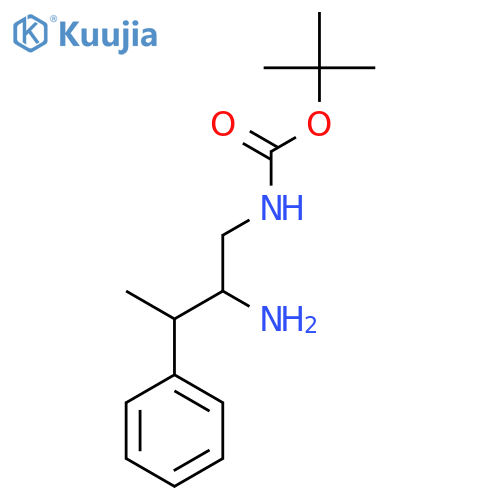 tert-butyl N-(2-amino-3-phenylbutyl)carbamate structure