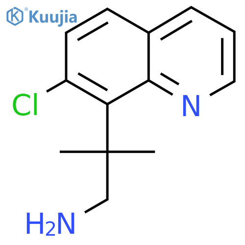 2-(7-chloroquinolin-8-yl)-2-methylpropan-1-amine structure