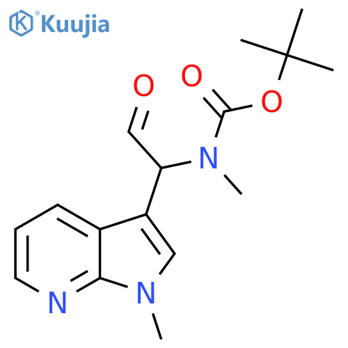 tert-butyl N-methyl-N-(1-{1-methyl-1H-pyrrolo2,3-bpyridin-3-yl}-2-oxoethyl)carbamate structure