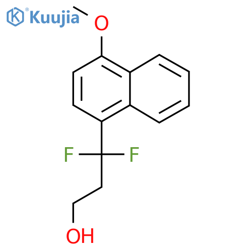 3,3-difluoro-3-(4-methoxynaphthalen-1-yl)propan-1-ol structure