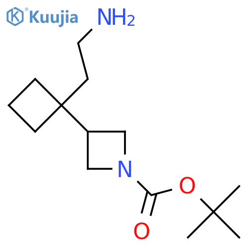 tert-butyl 3-1-(2-aminoethyl)cyclobutylazetidine-1-carboxylate structure
