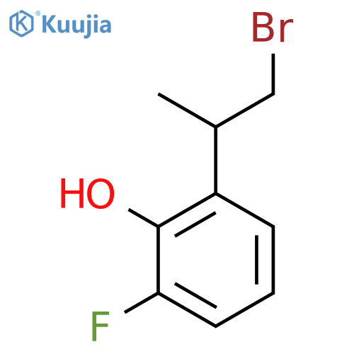 2-(1-bromopropan-2-yl)-6-fluorophenol structure