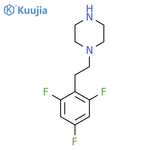 1-2-(2,4,6-trifluorophenyl)ethylpiperazine structure
