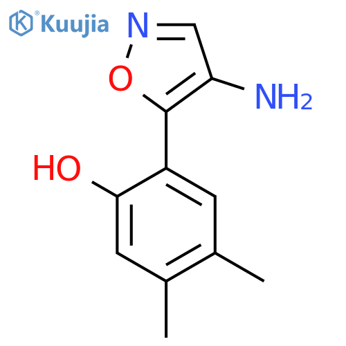2-(4-amino-1,2-oxazol-5-yl)-4,5-dimethylphenol structure
