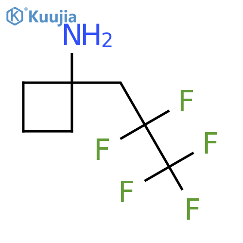 1-(2,2,3,3,3-pentafluoropropyl)cyclobutan-1-amine structure