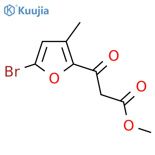 methyl 3-(5-bromo-3-methylfuran-2-yl)-3-oxopropanoate structure