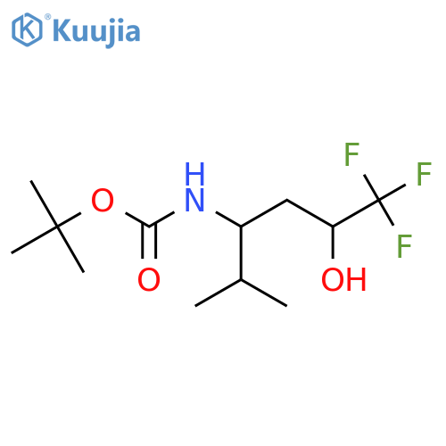 tert-butyl N-(6,6,6-trifluoro-5-hydroxy-2-methylhexan-3-yl)carbamate structure