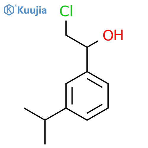 2-chloro-1-3-(propan-2-yl)phenylethan-1-ol structure
