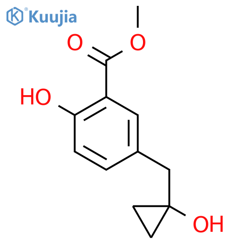 methyl 2-hydroxy-5-(1-hydroxycyclopropyl)methylbenzoate structure
