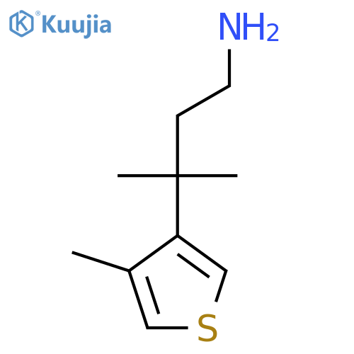 3-methyl-3-(4-methylthiophen-3-yl)butan-1-amine structure