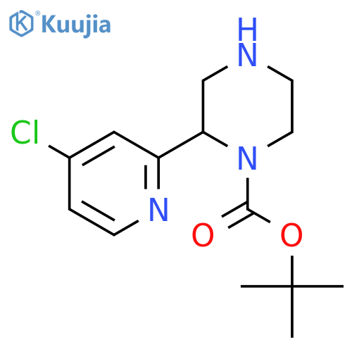 tert-butyl 2-(4-chloropyridin-2-yl)piperazine-1-carboxylate structure