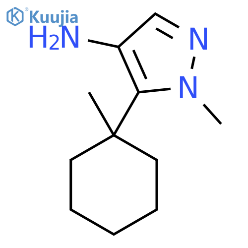 1-methyl-5-(1-methylcyclohexyl)-1H-pyrazol-4-amine structure