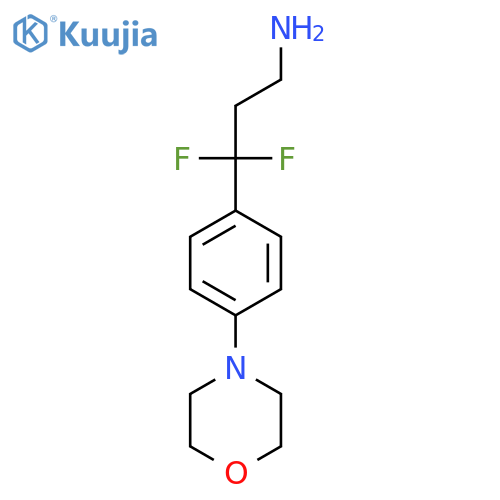 3,3-difluoro-3-4-(morpholin-4-yl)phenylpropan-1-amine structure