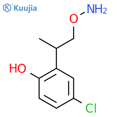2-1-(aminooxy)propan-2-yl-4-chlorophenol structure