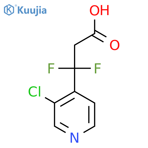 3-(3-chloropyridin-4-yl)-3,3-difluoropropanoic acid structure