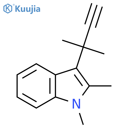 1,2-dimethyl-3-(2-methylbut-3-yn-2-yl)-1H-indole structure