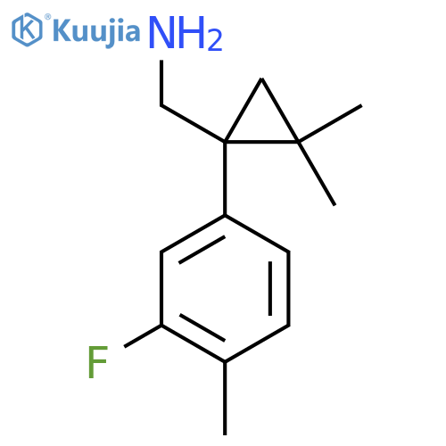 1-(3-fluoro-4-methylphenyl)-2,2-dimethylcyclopropylmethanamine structure
